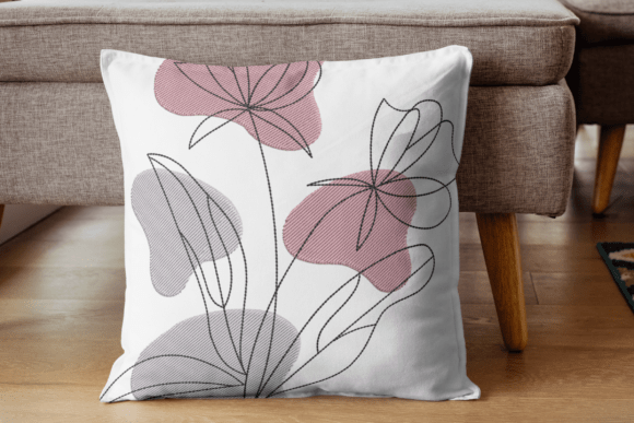 Abstract Floral Linework Embroidery File Instant Digital Review