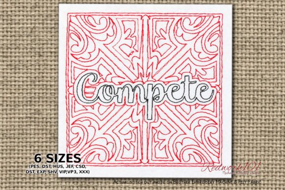 Compete Word Redwork Embroidery: A Designer's Review