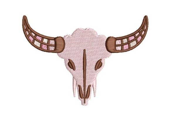 Disco Cowgirl Bison Skull Embroidery Design Review