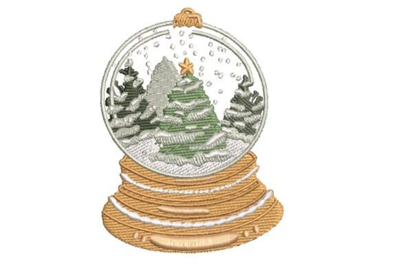 Festive Christmas Snow Globe Embroidery Design Review