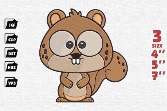 Kawaii Baby Squirrel Embroidery Review