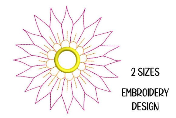 Minimal Mandala Flower Embroidery Design Review