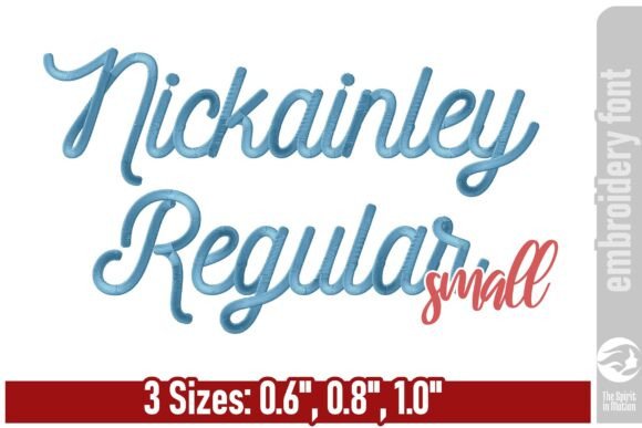 Nickainley Monoline Embroidery Font - S