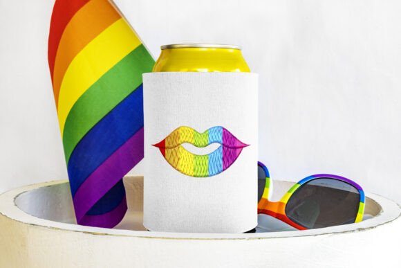Rainbow Striped Flag Lips Embroidery Review